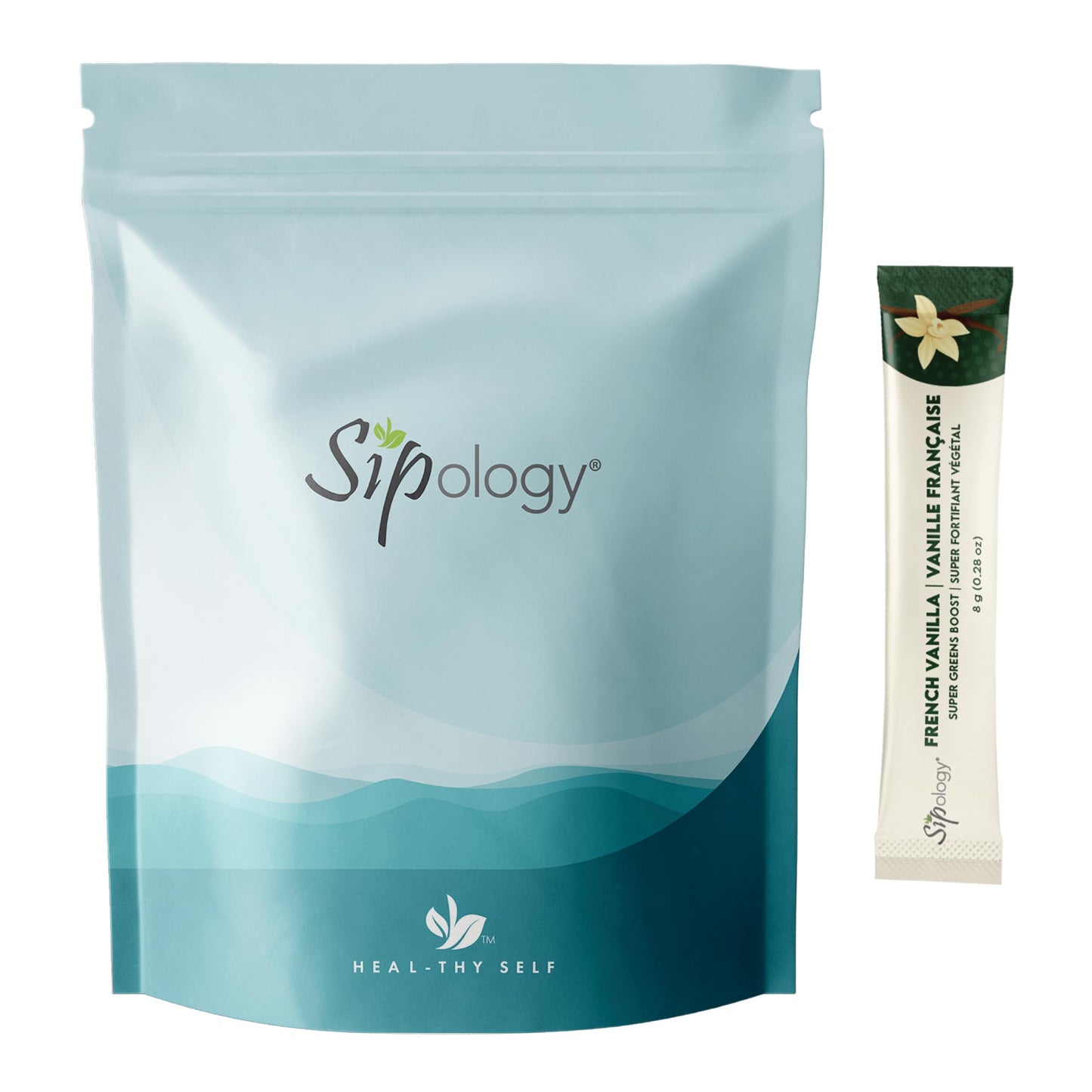 Sipology: Super Greens Boost - French Vanilla - 10 Stick Pack, Superfoods-Vitamins-Minerals-Nutrients, Mix Powder w/Water-Smoothies-Protein Shakes SipologyBuy Supplements Australia