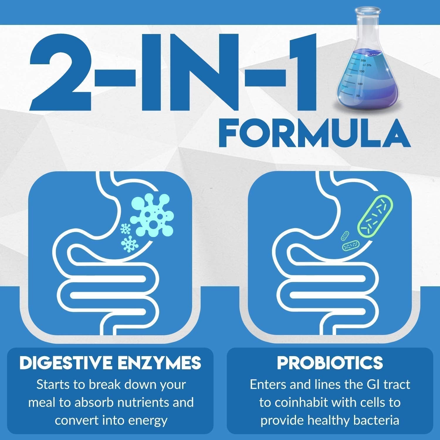 Instant Digest Complete 2-in-1 Probiotic Digestive Enzymes, 60 Capsules Instant BrandsBuy Supplements Australia
