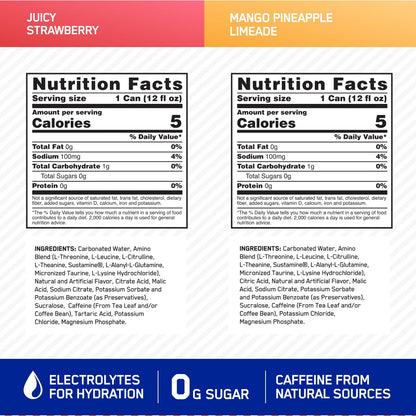 Optimum Nutrition Amino Energy Sparkling Hydration Drink, Electrolytes, Caffeine, Amino Optimum NutritionBuy Supplements Australia