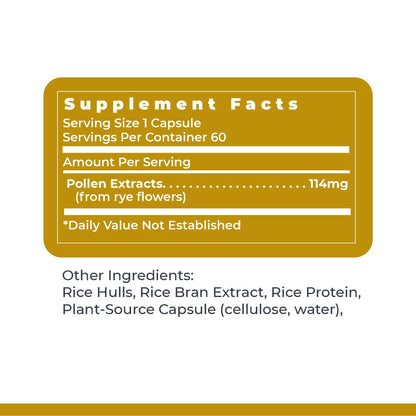 Premier Research Labs UltraPollen - Bee Pollen Supplement, Rye Pollen Extract, Prostate Health, Bee Pollen Extract from Rye Flower with Amino Acids, Supplement for Men & Women- 45 Vegetarian Capsules Premier Research LabsBuy Supplements Australia