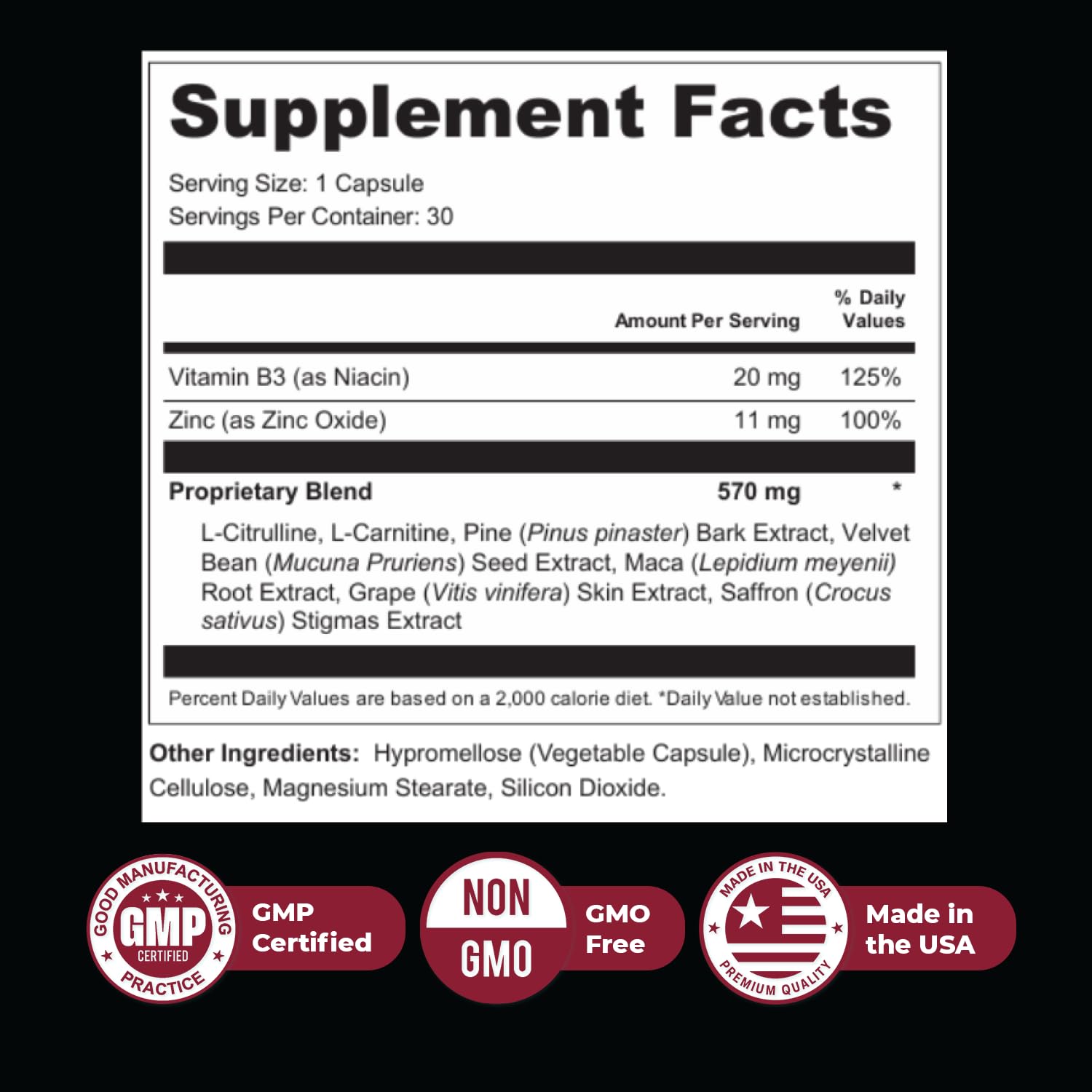 Nature’s NutriWave ErecPower – 100% Natural Men’s Wellness Supplement with Niacin, Zinc & Herbal Blend - Made in USA – 30 Capsules, 3 Month Supply Nature’s NutriWaveBuy Supplements Australia