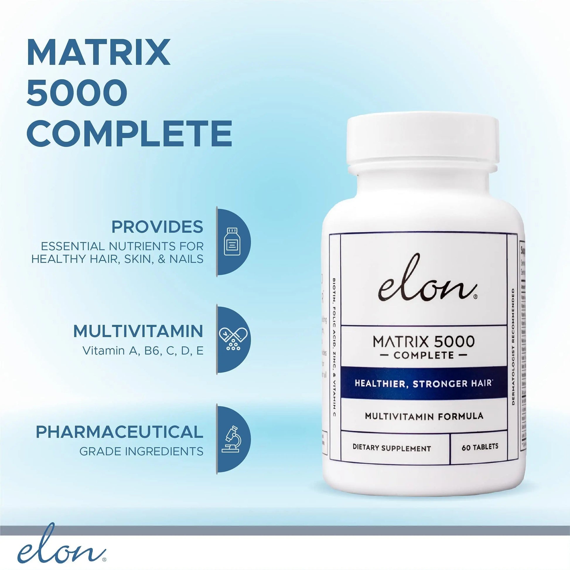 Elon Matrix 5000 Complete Multivitamin (60 Day Supply) Concentrated Hair Serum ElonBuy Supplements Australia