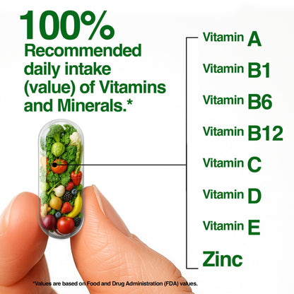 FeelGood Superfoods 1000mg Immune Support Capsules Made with 25 Organic Fruits and Vegetables, Strong Immunity Boosters with Vitamins A, C, D3, and Zinc, 60 Count FeelGood SuperfoodsBuy Supplements Australia