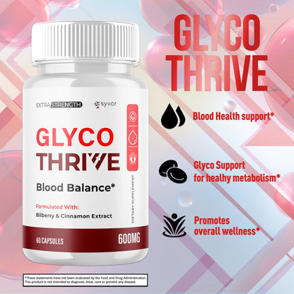 (2 Pack) Glyco Thrive Capsules, Official GlycoThrive Glycogen Support Pills with All Natural Ingredients, Advanced Formula Health Supplement with Max Strength Vitamins for Women & Men (120 Capsules) SyvorBuy Supplements Australia