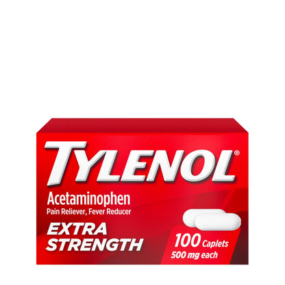 Tylenol Extra Strength Pain Relief Pills, Fast, Strong Pain Relief, Acetaminophen 500 mg Caplets, Pain Reliever & Fever Reducer Medicine for Headache, Backache, Toothache & Minor Arthritis, 100 Count TylenolBuy Supplements Australia