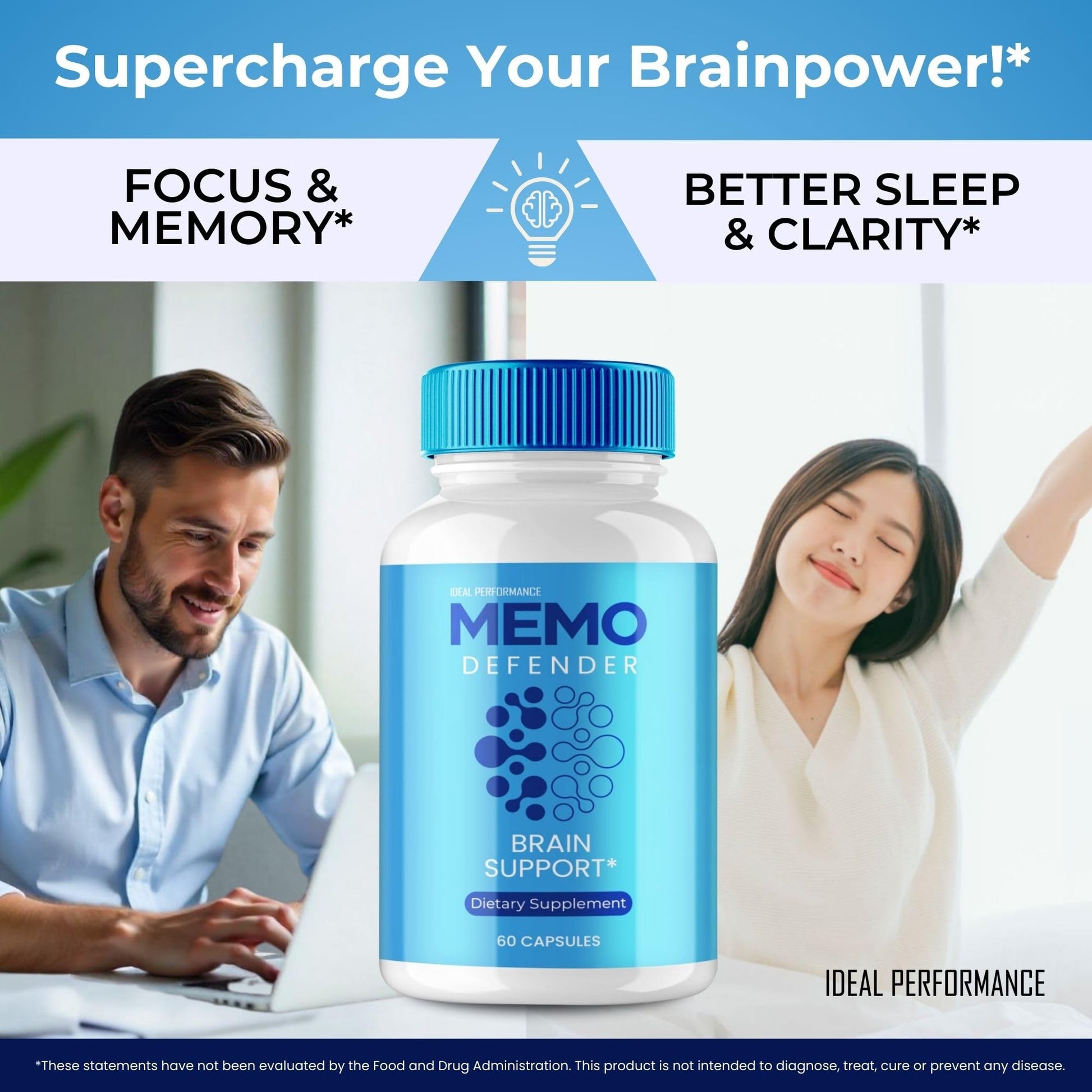 Memo Defender Brain and Memory Support Capsules, Memo Defender for Memory Supplement Pills, Advanced Formula Nootropic Pills for Brain Health Support, MemoDefender Health Blend Reviews (2 Pack) IDEAL PERFORMANCEBuy Supplements Australia