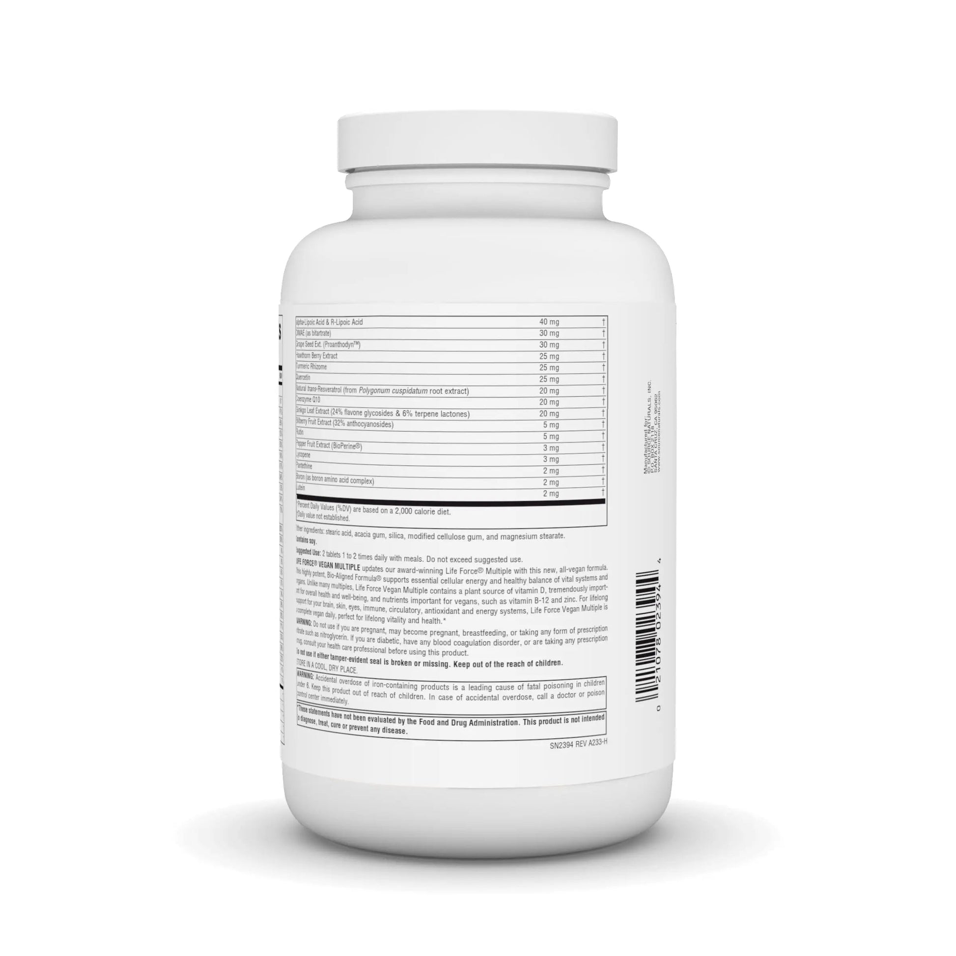 Source Naturals Vegan True Vegan Force Multiple, Advanced Energy Formula for Vegans* - 180 Tablets Source NaturalsBuy Supplements Australia