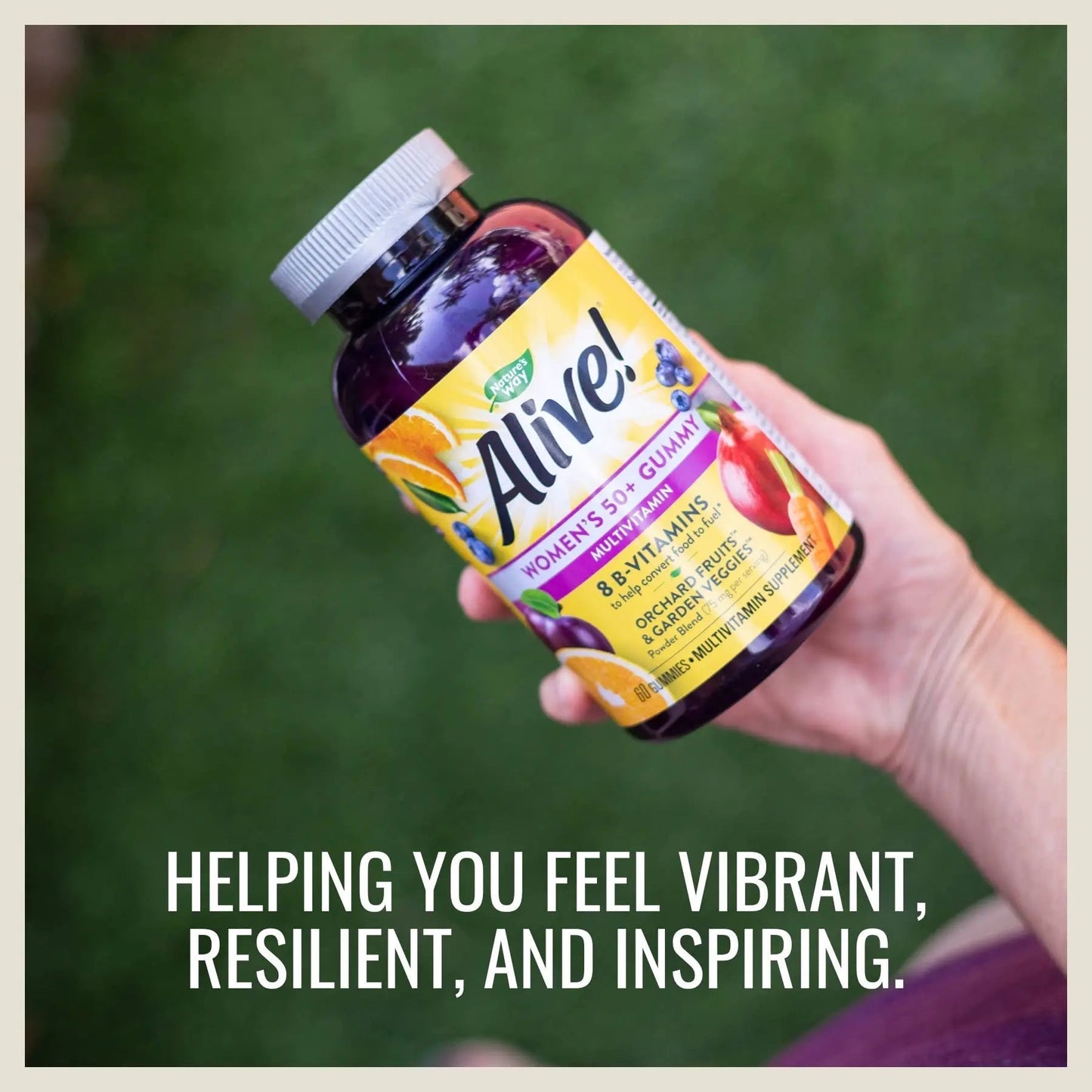 Nature's Way Alive! Women’s and Men’s 50+ Gummy Multivitamins, B-Vitamins, Delicious Flavors Nature's Way