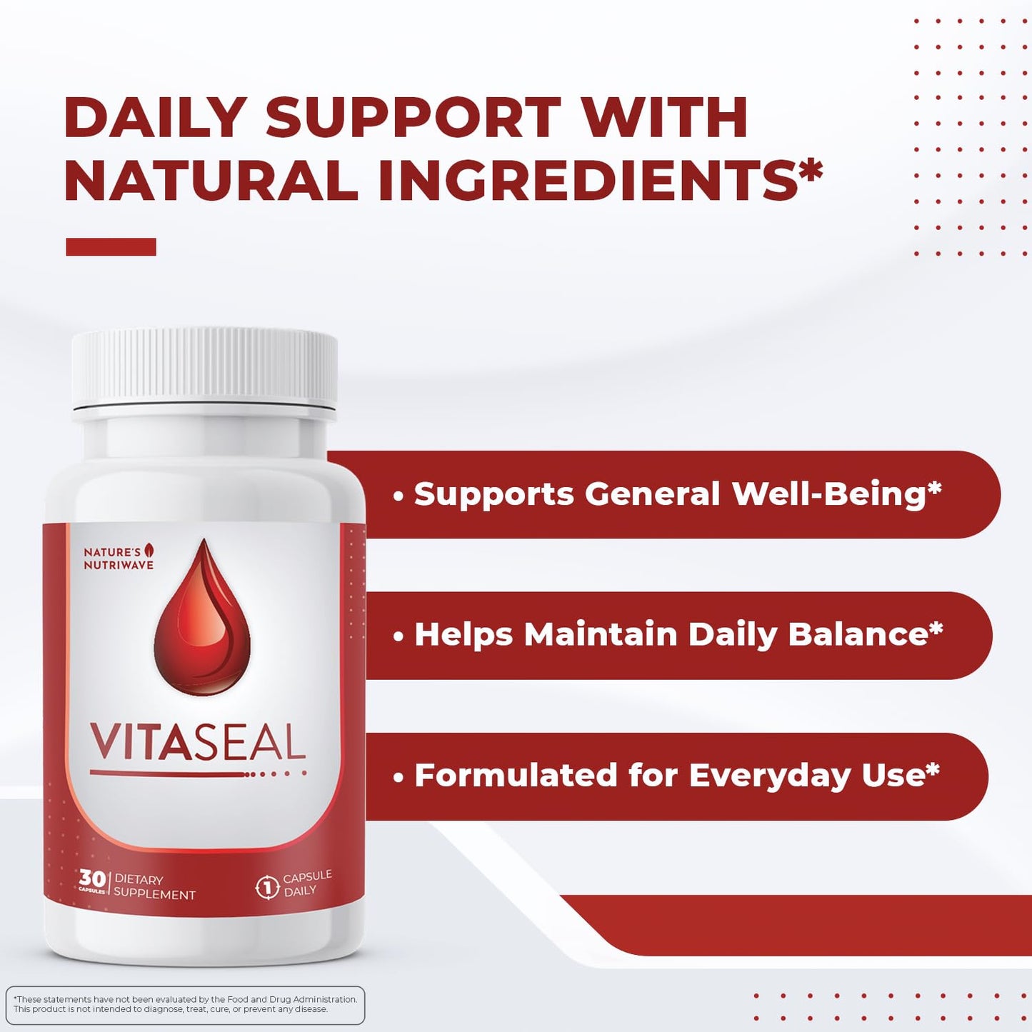 Nature’s NutriWave Vitaseal – Daily Support with Botanicals, Vitamins C E & Minerals – Natural Formula, Non-Habit Forming, Made in USA, Vegan-Friendly – 30 Capsules, 1 Month Supply Nature’s NutriWaveBuy Supplements Australia
