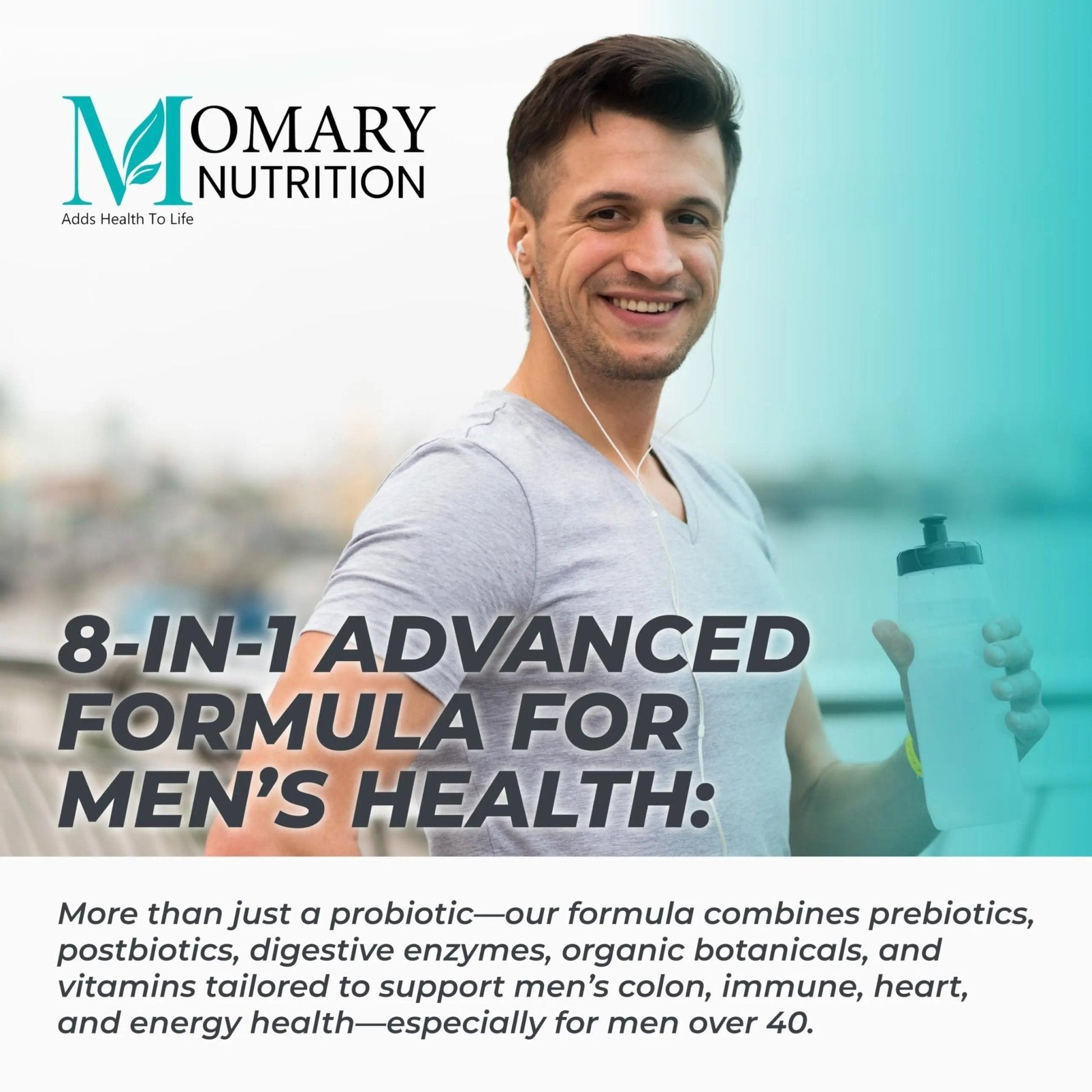 8-in-1 Bio Cultures Complex for Men – 150 Billion CFU Probiotics with 37 Diverse Strains, Organic Prebiotics, Postbiotics & Digestive Enzymes – Supports Digestive Balance & Gut Microbiome - Maple Wellness Supplements