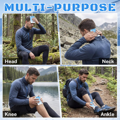 8 Pack Instant Cold Packs (4.3" x 5.9") - Disposable Ice Packs for Injuries | Cold Compress Ice Pack for Pain Relief, Swelling, Inflammation, Sprains, Toothache - Cold Pack for Athletes - Maple Wellness Supplements