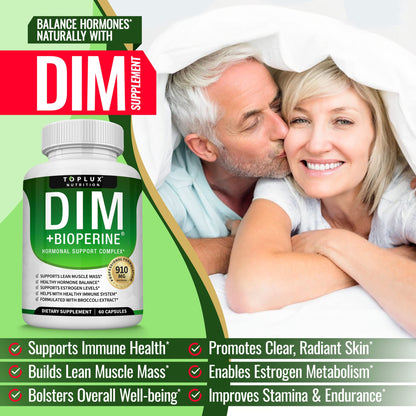 Dim Supplement 910 mg Plus BioPerine Complex - Diindolylmethane to Support Hormone Balance TopluxBuy Supplements Australia