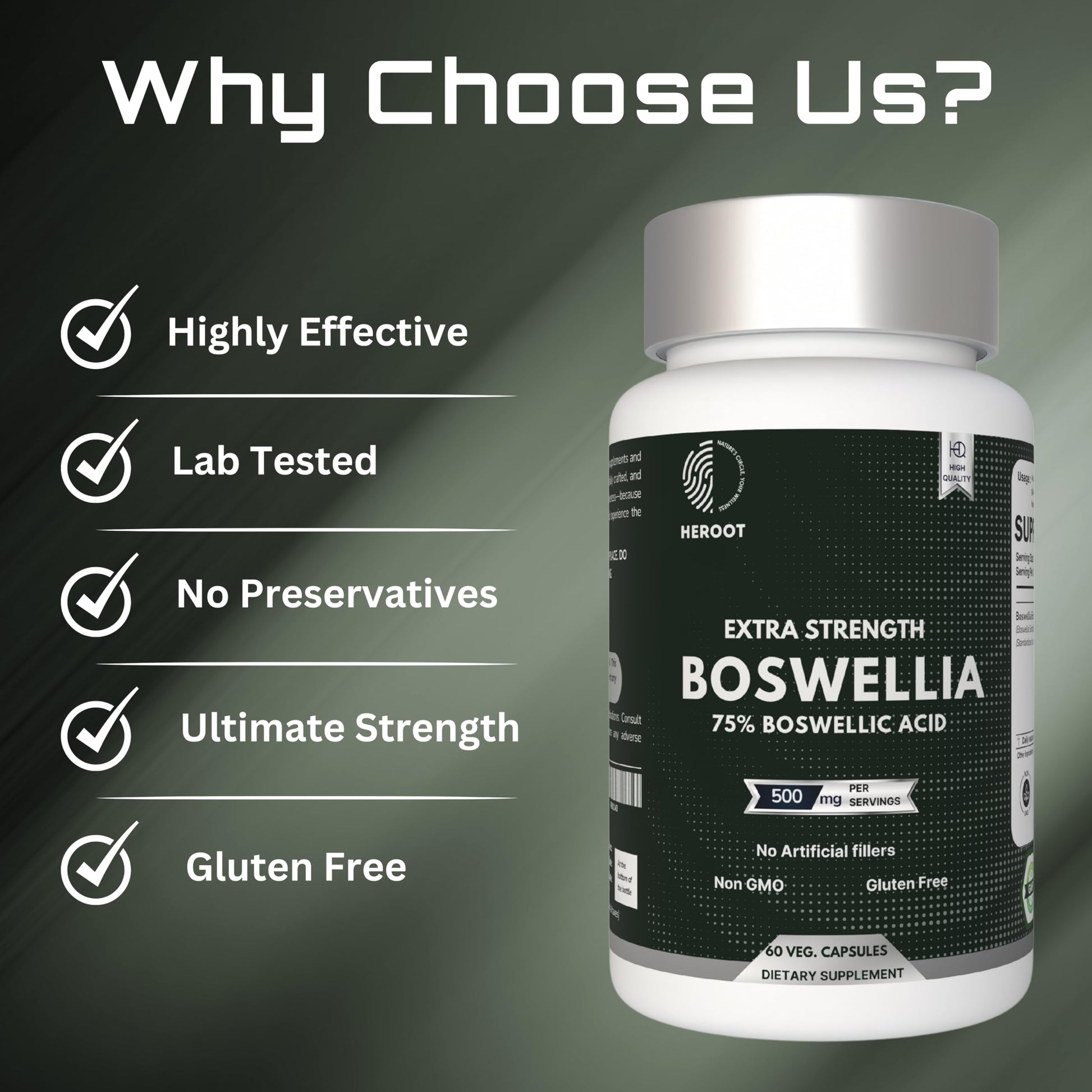 Heroot Boost Joint Mobility with 75% Extra Strength Boswellia Serrata Extract, 120 Capsules HerootBuy Supplements Australia