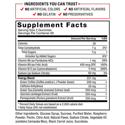 Force Factor LeanFire Thermo Gummies with B12 Vitamins, Caffeine, & Green Coffee Bean Force FactorBuy Supplements Australia