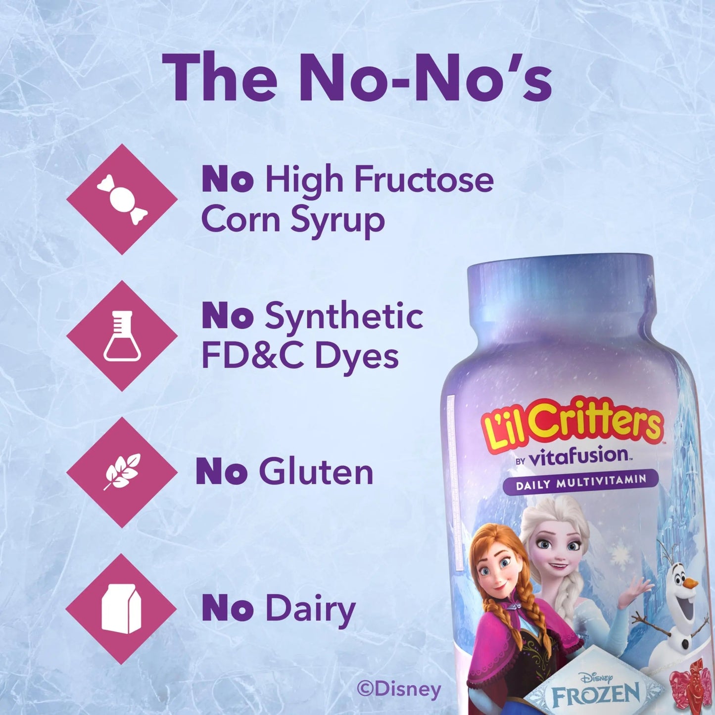 L'il Critters Frozen Daily Kids Multivitamin Gummies Assorted Berry Flavors for Ages 2+ Toddlers and Kids, Disney Multivitamin Gummies Lil CrittersBuy Supplements Australia