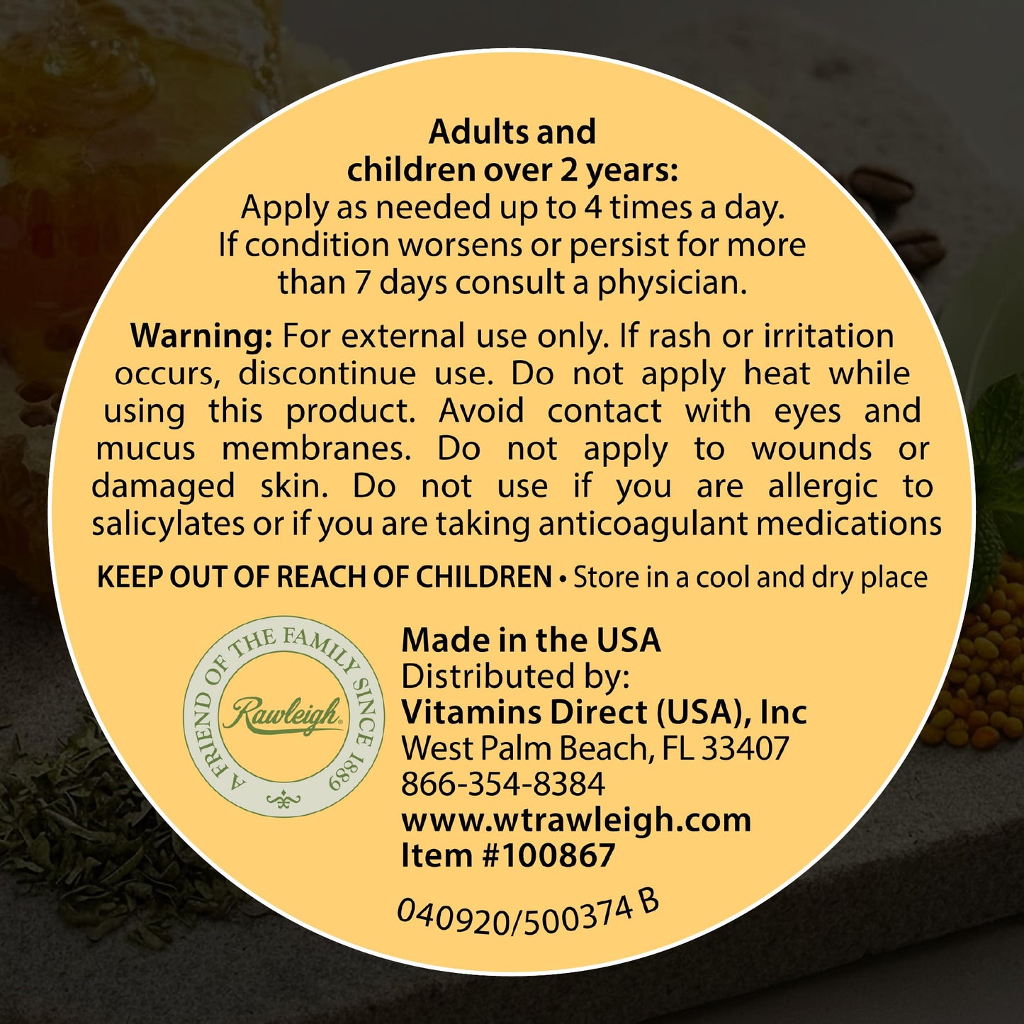 Rawleigh Bee Secret Soothing Balm: 0.85 oz - Pack of 1 RawleighBuy Supplements Australia