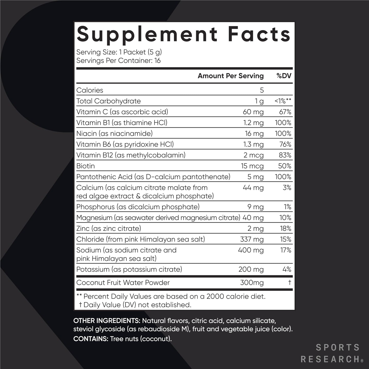 Sports Research Hydrate Electrolytes Powder Packets - Sugar-Free & Naturally Flavored Sports ResearchBuy Supplements Australia