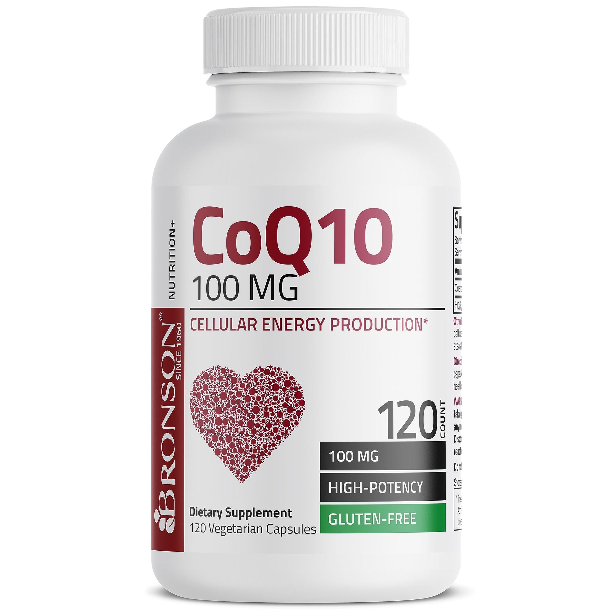 Bronson CoQ10 100 MG High Potency Cellular Energy Production, 120 Vegetarian Capsules BronsonBuy Supplements Australia