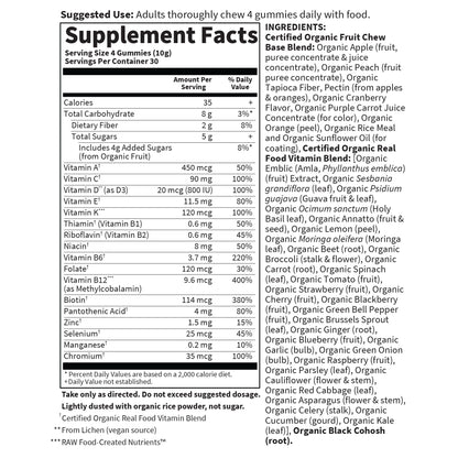 Garden of Life Organics Women 40+ Gummy Vitamins - Berry - Certified Organic, Non-GMO, Vegan, Kosher Complete Multi - Methyl B12, C & D3 Garden of LifeBuy Supplements Australia