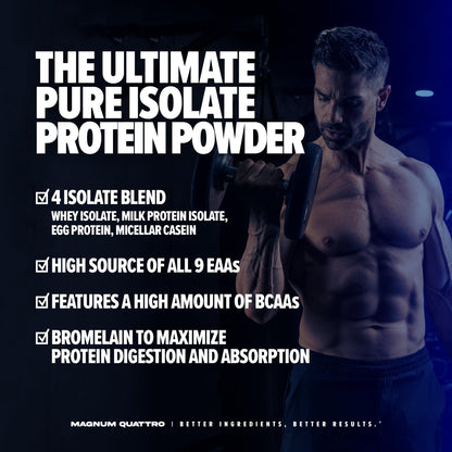 Magnum Nutraceuticals Quattro -, Peanut Butter Cups, 2LB - May Support Muscle Growth & Recovery