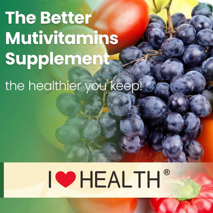 I LOVE HEALTH® 15-in-1 Multivitamin Gummies for Adults & Kids - Enhanced Formula with Vitamin A, C, D3, E, B12, Zinc, Magnesium & More I LOVE HEALTH