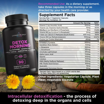 Livingood Daily Detox Pills - Full Body Detox Cleanse for Women & Men with Milk Thistle Livingood DailyBuy Supplements Australia