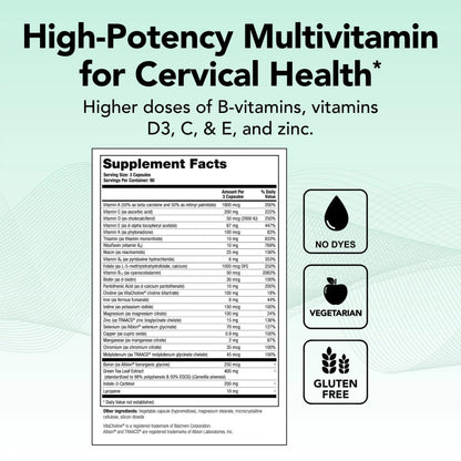 Theralogix ProCerv HP High-Potency Multivitamin - 90-Day Supply - Support for Women & Men - Immune Support Supplement Theralogix