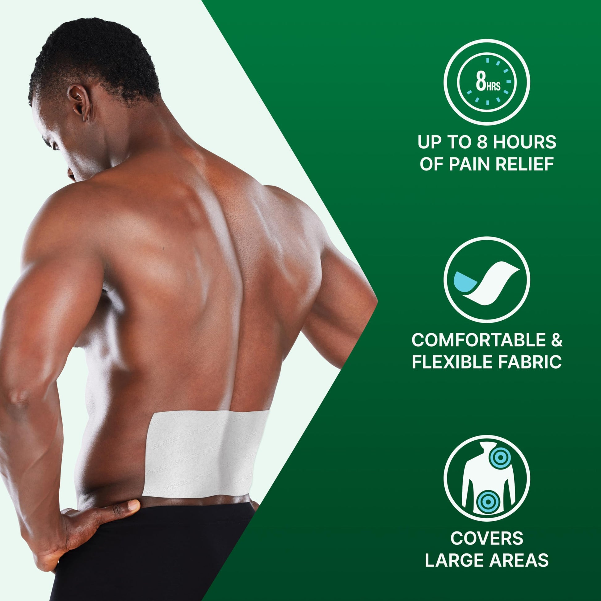 Biofreeze XL Pain Relief Patches, Menthol Pain Patches for Lower Back, Neck, Knee, & Shoulder, Comfortable & Flexible Fabric Stays in Place, 4 ct BiofreezeBuy Supplements Australia