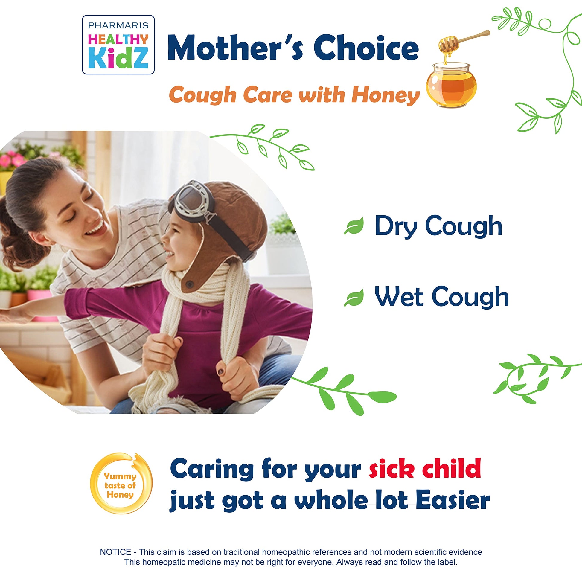 Mother’s Choice for Koff, for Dry and Wet Cough, Natural Cough Care for Kids with Honey, 125 ml PHARMARIS HEALTHY KIDZ MOTHER'S CHOICEBuy Supplements Australia