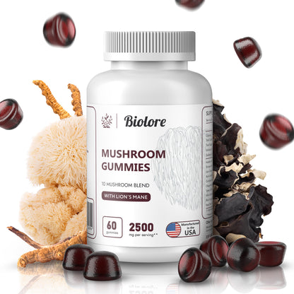 Biolore Mushroom Complex Gummies: 10 Powerful Mushrooms with Chaga, Lions Mane BioloreBuy Supplements Australia