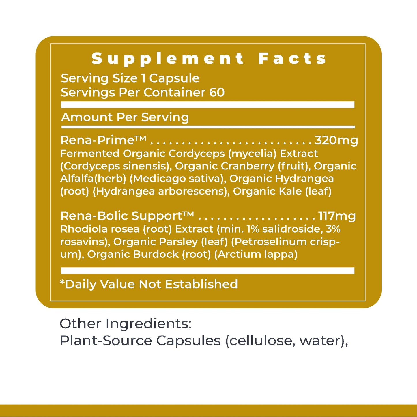 Premier Research Labs RenaVen - Premier Kidney Support for Kidney Cleanse Detox and Repair | Improve Kidney Function and Urinary Support with Fermented Cordyceps - 60 Plant-Source Capsules Premier Research LabsBuy Supplements Australia