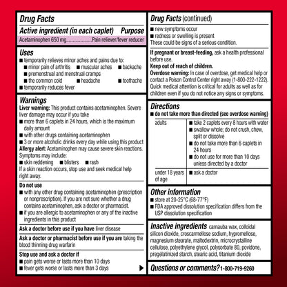 Amazon Basic Care Acetaminophen Extended-Release Tablets, 650 mg, Pain Reliever, Fever Reducer, Arthritis Pain, Headache, Backache, Menstrual Pain, 400 Count Amazon Basic CareBuy Supplements Australia