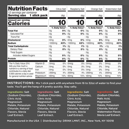 LMNT Zero-Sugar Electrolytes - Variety Pack Bundle - Hydration Powder Packets Drink LMNTBuy Supplements Australia