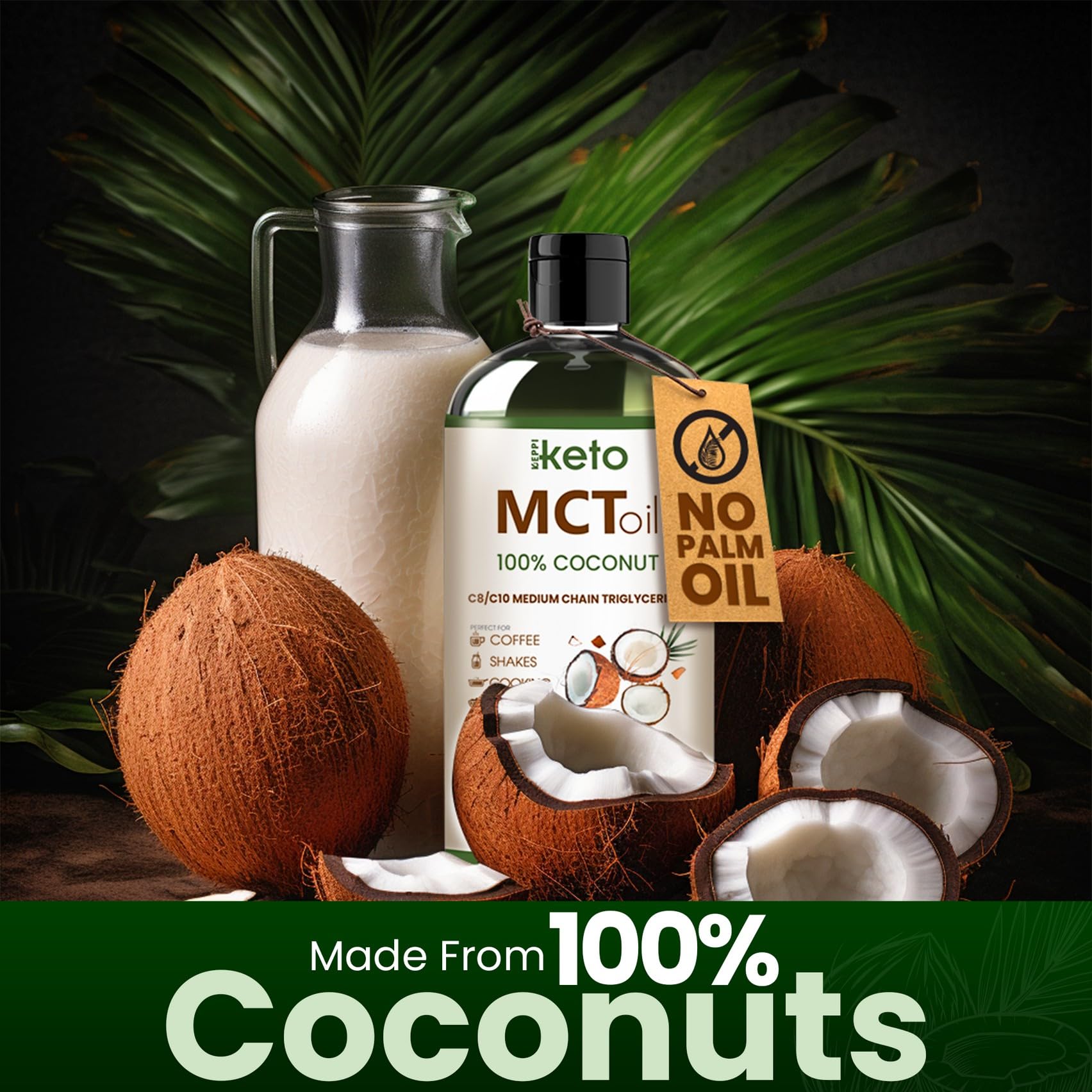 Keppi Flavorless MCT Oil - C8 and C10 for Keto Diet, Non-GMO, Certified Gluten-Free KeppiBuy Supplements Australia