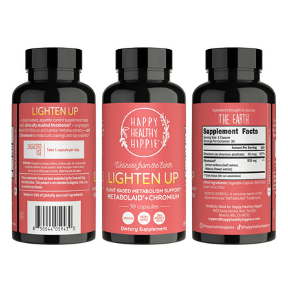 Happy Healthy Hippie GLP-1 Supplement (Metabolaid™ + Chromium) + Appetite Suppressant for Women | Metabolism Booster (AMPK) for Weight | Belly Fat Burner | Hunger & Cravings Control - 30 Vegan Caps Happy Healthy HippieBuy Supplements Australia