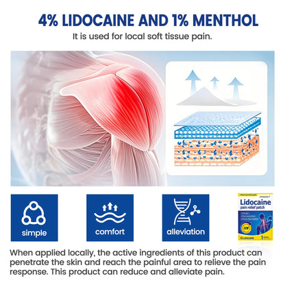 ENERIDEA Lidocaine Gel Pain Relief Patch for Sensitive Skin - Breathable & Hypoallergenic, Flexible Adhesion for Daily Muscle & Joint Comfort - 12 Hour Pain Relief (32 Patches) ENERIDEABuy Supplements Australia