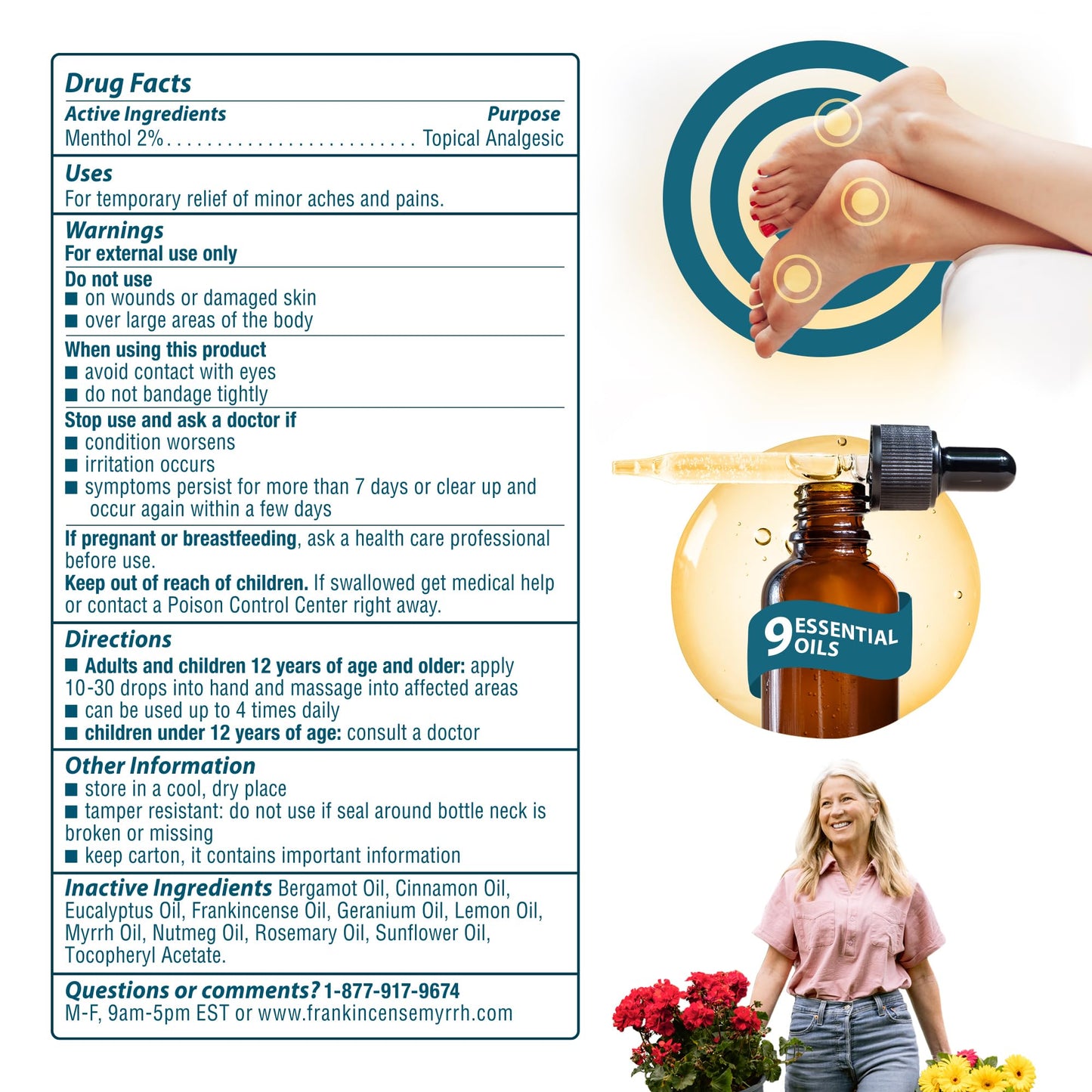 Nerve Pain Relief, Neuropathy Relief for Hands & Feet, Frankincense & Myrrh Rubbing Oil with Menthol and Frankincense Essential Oils, 2 Fl. Oz. Maximum Strength for Foot Pain FRANKINCENSE & MYRRHBuy Supplements Australia