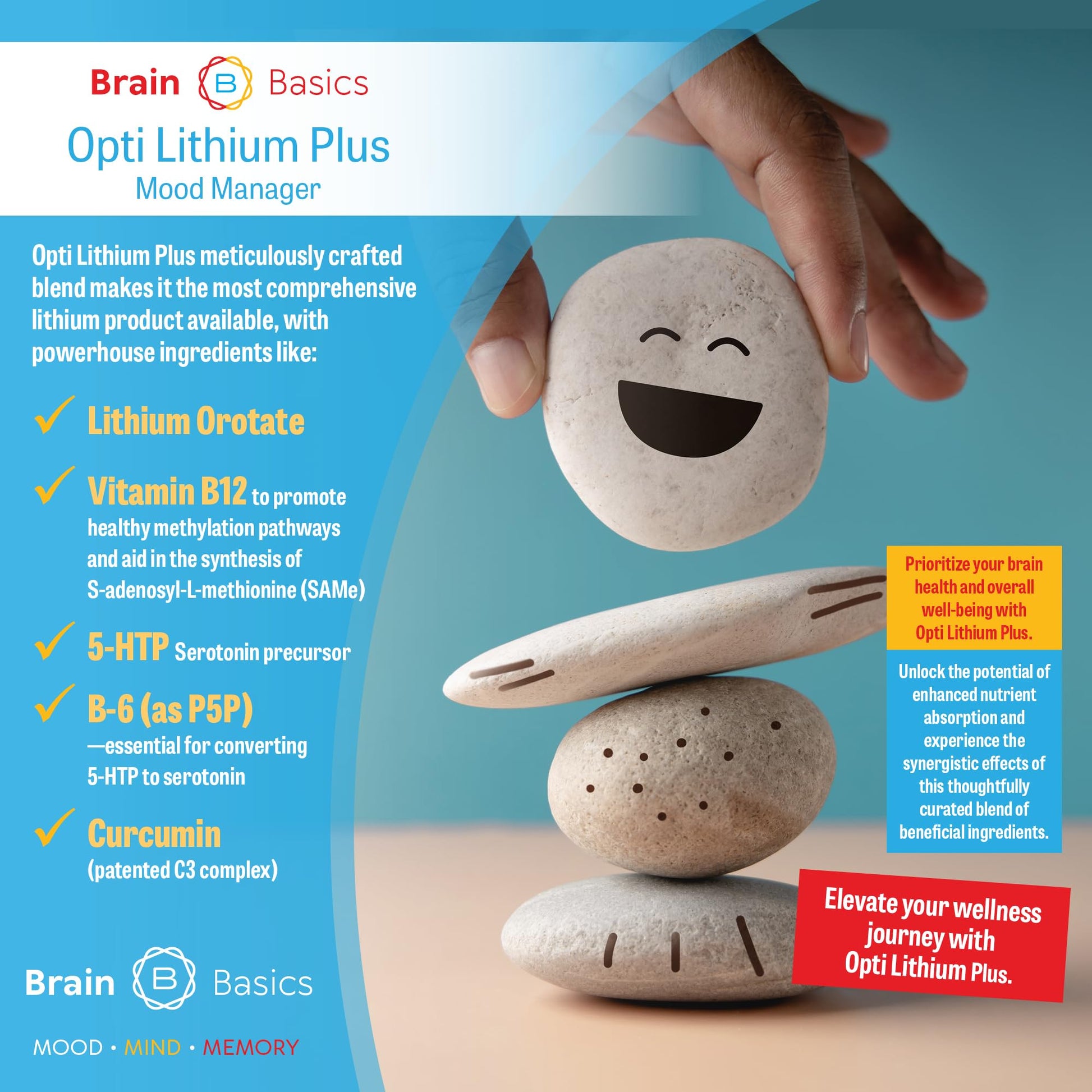 Opti Lithium Plus: Supercharge Brain Health with Enhanced Nutrient Absorption for Optimal Well-Being. Brain BeanBuy Supplements Australia