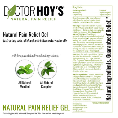 DOCTOR HOY'S Natural Pain Relief Gel, Topical Arnica Anti-Inflammatory Gel for Arthritis, Joint Pain, and Muscle Strains - Clean, Safe and Effective Pain Relief DOCTOR HOY'SBuy Supplements Australia