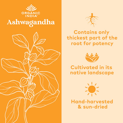 Organic India Ashwagandha Herbal Supplement - Stress Response Support, Vegan, Gluten Organic IndiaBuy Supplements Australia