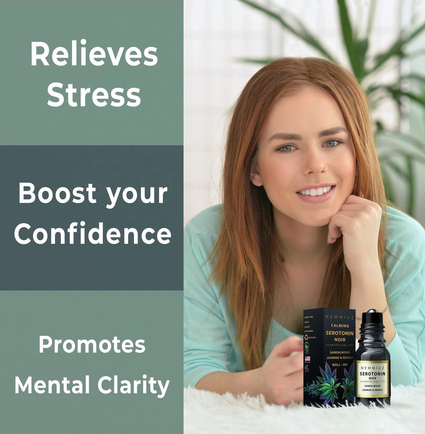 Calm Roll on Essential Oil Stress Relief Sandalwood Jasmine Destress Relaxation Calming Rolle New MiuzBuy Supplements Australia