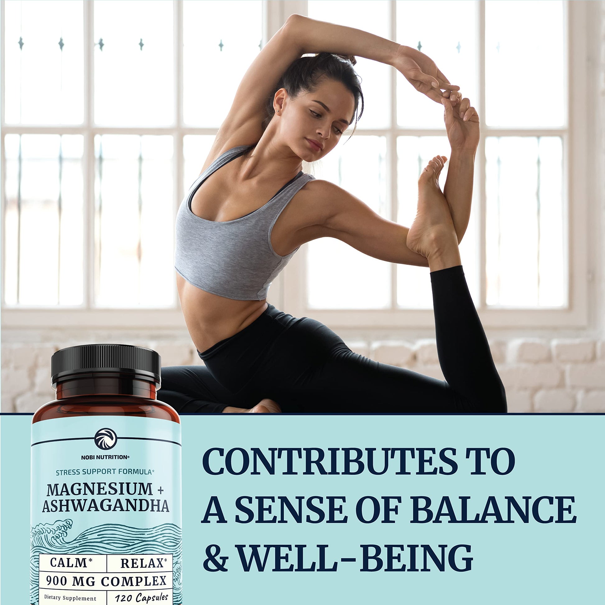 Magnesium Ashwagandha | Calming Magnesium Supplement for Adults | Relax, Rest Nobi NutritionBuy Supplements Australia
