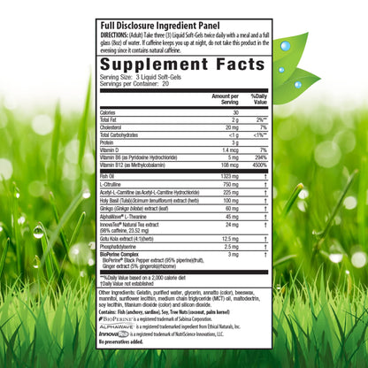 Irwin Naturals Brain Awake Max3 + Nitric Oxide Booster 60 Count Irwin NaturalsBuy Supplements Australia