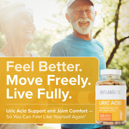 Inflamazol Uric Acid Cleanse – Premium Uric Acid Flush with Tart Cherry, Turmeric & Celery Seed for Joint & Uric Acid Support – Joint Supplements for Men & Women – 120 Capsules InflamazolBuy Supplements Australia