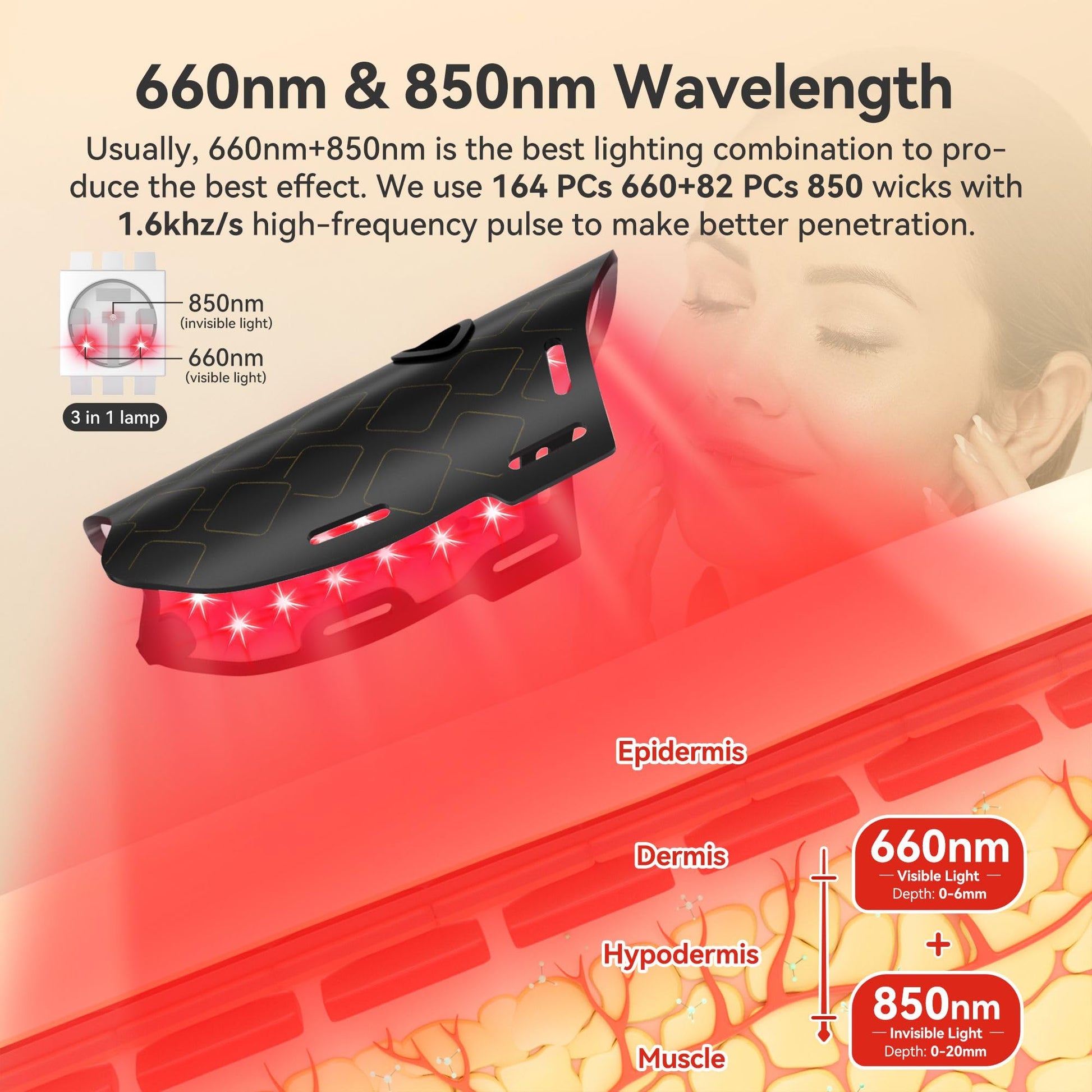 Peng Teng Red Light Therapy for Face, 660NM and 850NM,Innovative use of Monitoring,red Light Therapy Masks PengTengBuy Supplements Australia