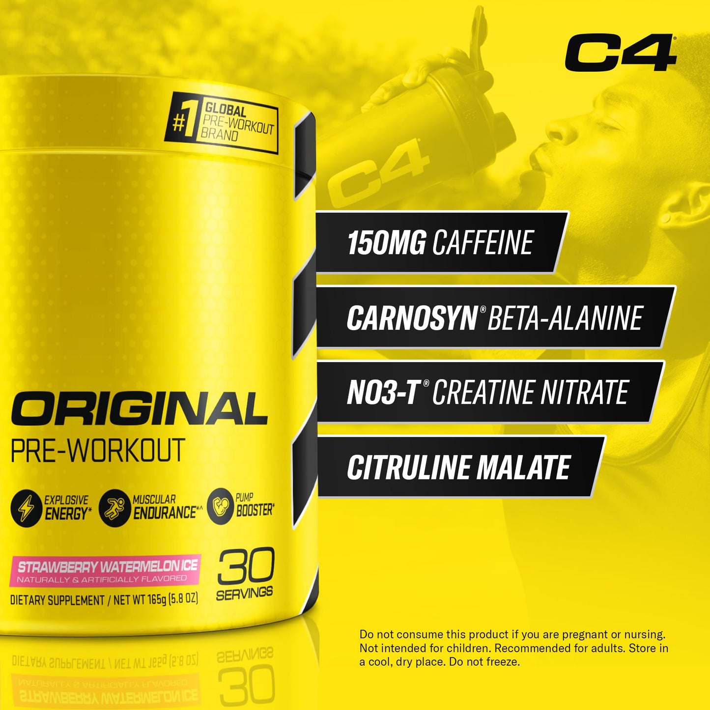 Cellucor C4 Original Pre Workout Powder Strawberry Watermelon Ice Sugar Free Preworkou CellucorBuy Supplements Australia