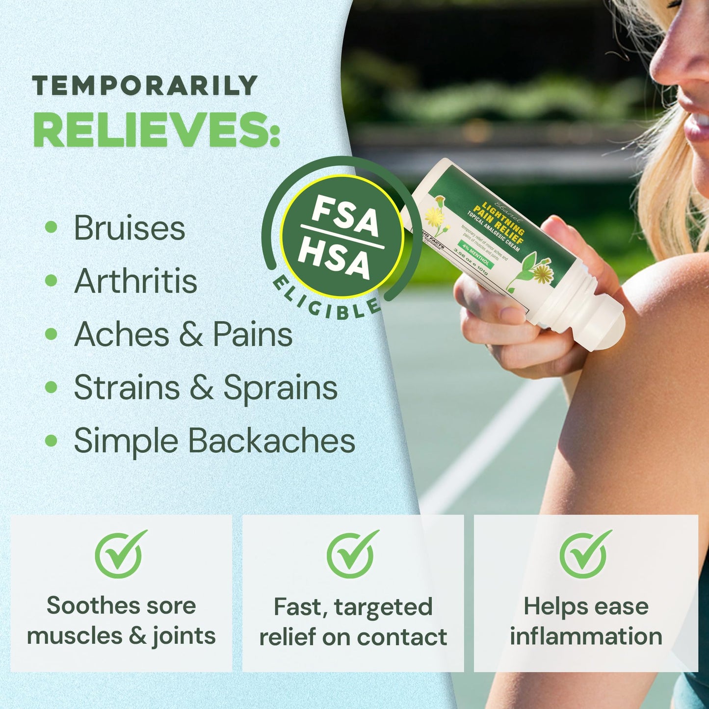 Ebanel Pain Relief Roll On for Arthritis, Foot, Back, Joint, Neck, Strains & Sprains with Menthol, Camphor, Arnica, Emu Oil, MSM, Boswellia, Targeted Muscle Pain Relief Roll On EbanelBuy Supplements Australia