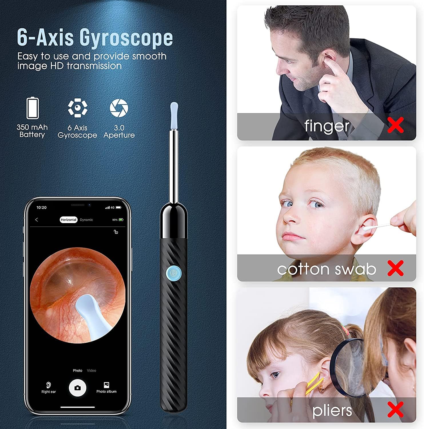 Ear Wax Removal - Earwax Remover Tool with 8 Pcs Ear Set - Ear Cleaner LEIPUTBuy Supplements Australia