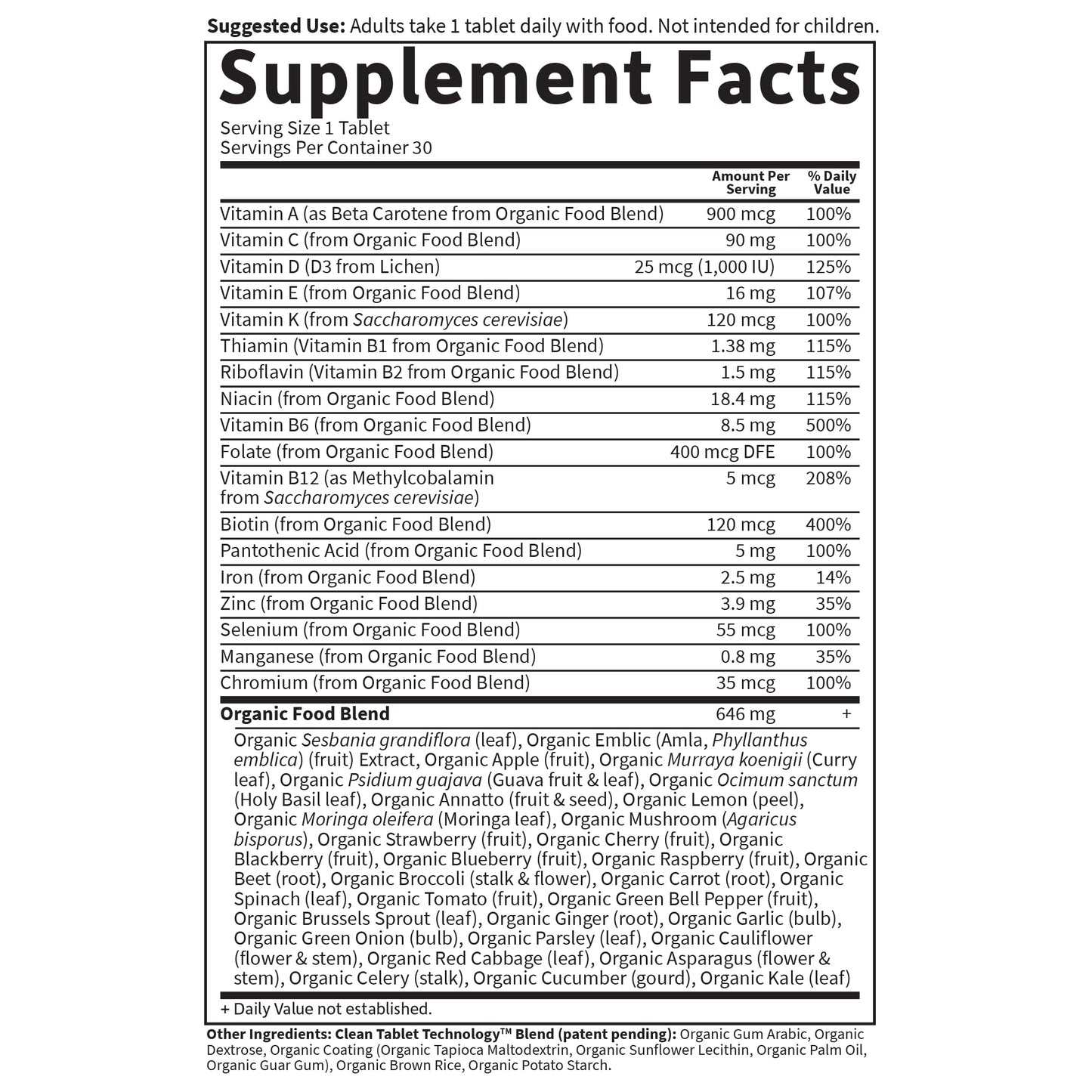 Garden of Life Organics Multivitamin for Women - Women's Once Daily Multi - Whole Food Multi with Iron, Biotin, Vegan Organic Womens Multivitamin for Health