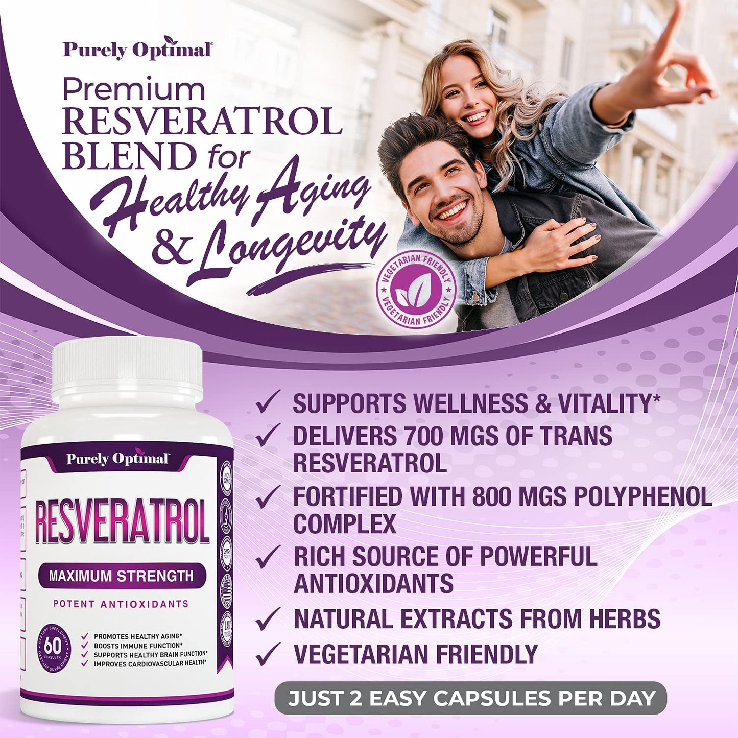 Premium Resveratrol Supplement 1500mg - Max Strength, Trans Resveratrol Capsules Purely OptimalBuy Supplements Australia